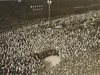 (STANDING ROOM ONLY) A selection of approximately 44 press photographs of crowds. 1912-55.